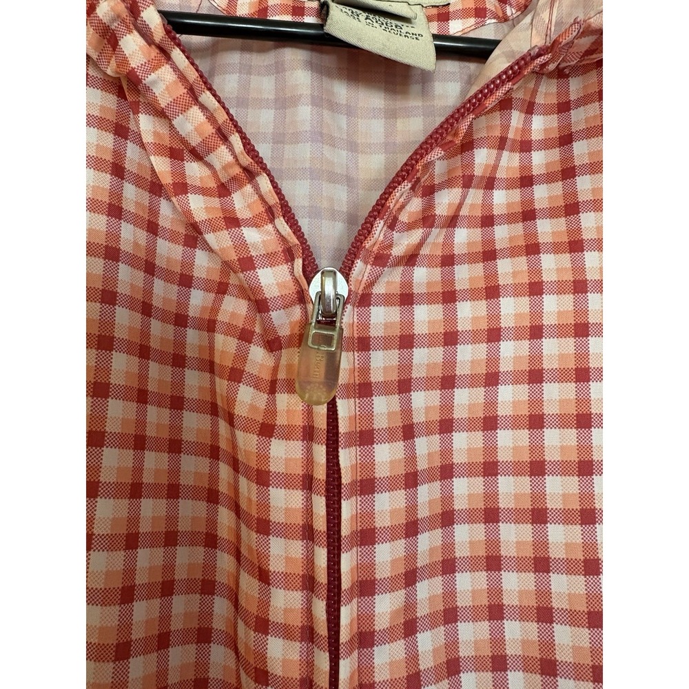 Vintage LL Bean Plaid Windbreaker Unlined With Pockets Womens‎ Large